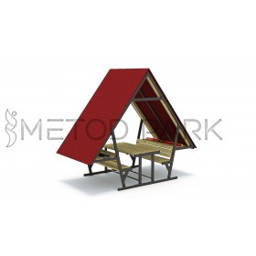 22 PM Metal Roofed Picnic Table